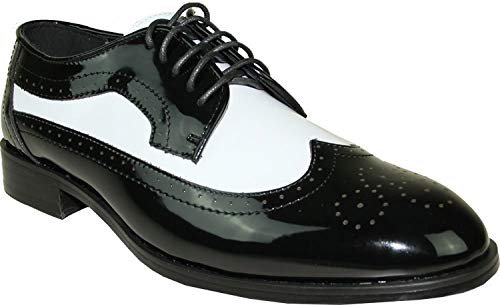 Amazon.com | Jean YVES Dress Shoe JY03 Wing Tip Two-Tone Tuxedo for Wedding, Prom and Formal Event (15 E(W) US) | Oxfords