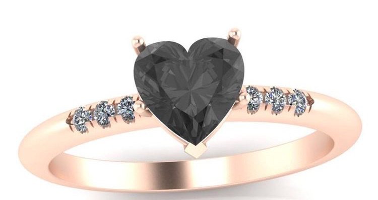 black diamond engagement ring