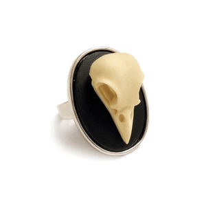 Raven Skull Ring by Dark Elegance Designs | Gothic Jewellery