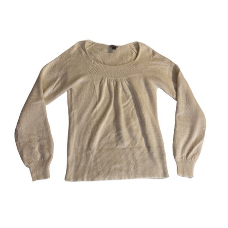 cream long sleeve sweater top