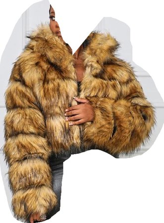brown fur jacket
