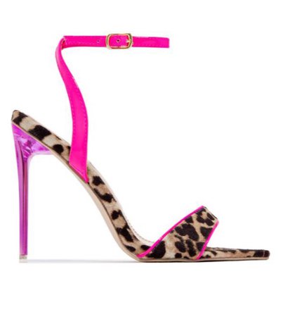 MissLola Pink Leopard Heels
