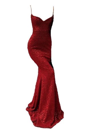 red sparkle prom dress