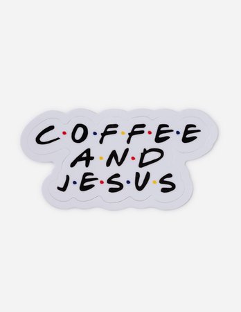 Coffee & Jesus Sticker | Hydroflask Stickers | Elevated Faith