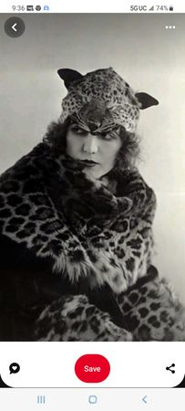 Vintage Cheetah Woman