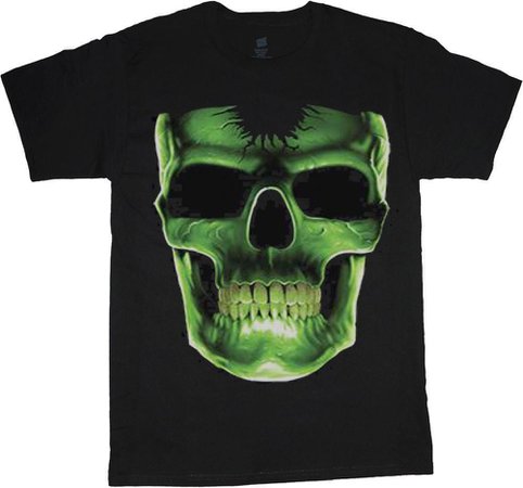 Big And Tall Shirts For Men Green Skull Design Decal Tee Shirt Men'S Tall Tees Latest T Shirts Design Best T Shirts Design From Yuxin0006, $14.67| DHgate.Com