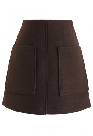 Pocket of Charm Mini Skirt in Brown - Skirt - BOTTOMS - Retro, Indie and Unique Fashion
