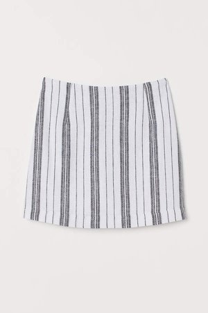 Jacquard-weave Skirt - White