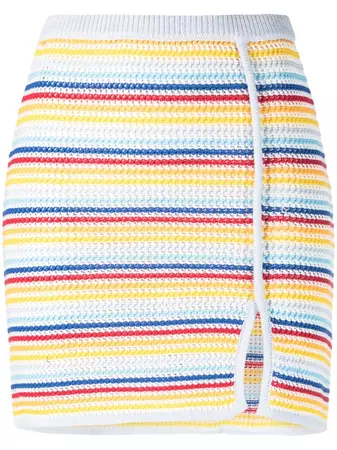 Casablanca Stripe Knitted Miniskirt - Farfetch