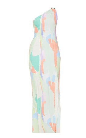 Multi Swirl Print Ring Shoulder Maxi Dress | PrettyLittleThing USA