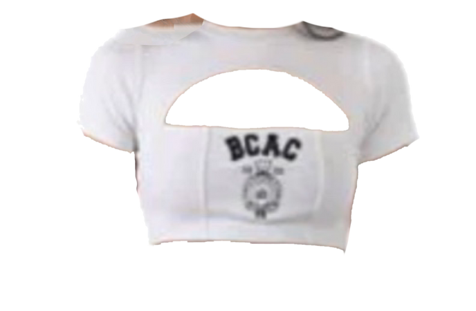 BADBLOOD Athletic BCAC Emblem Cutout Crop Top