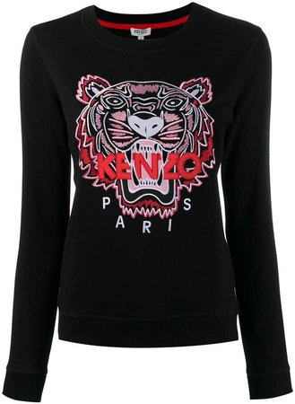 embroidered tiger sweatshirt