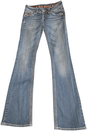 low waisted light jeans