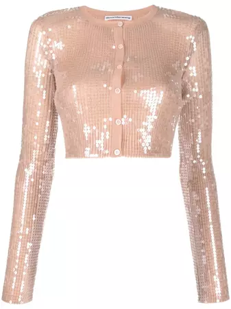 Alexander Wang Sequined Cropped Cardigan - Farfetch
