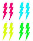 neon green lightning bolt earrings - Google Search