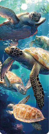 sea turtles 3D bookmark