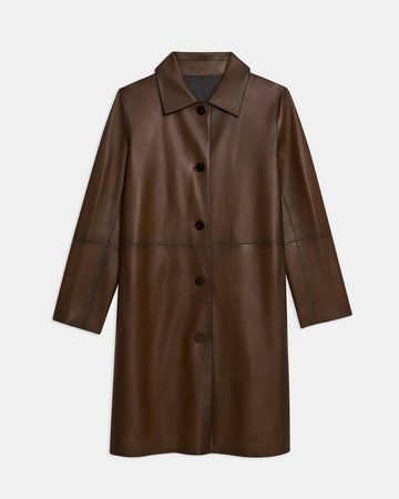 Leather Piazza Coat | Theory