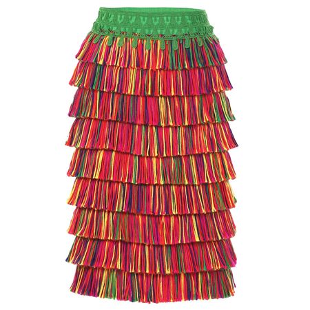 Multicolour Wool Fringe Skirt | MySWESWI | Wolf & Badger