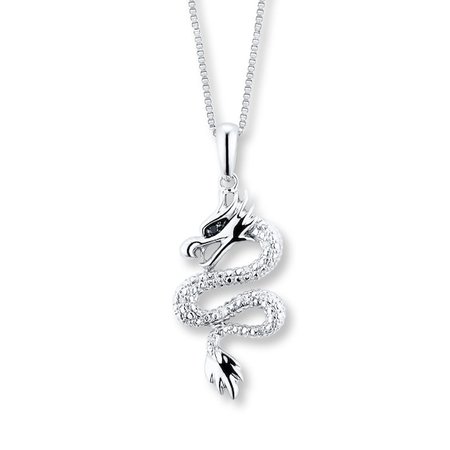 silver dragon necklace
