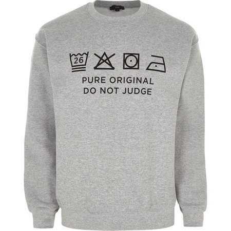 Grey marl Ditch the Label charity sweatshirt - Casual Wear - Sale - men