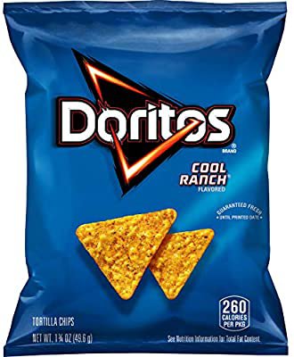 Amazon.com: Doritos Cool Ranch Flavored Tortilla Chips, 1.75 Ounce (Pack of 64) (Packaging May Vary)