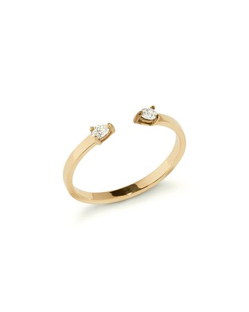 Lana Echo 14k Gold Open Diamond Pear Ring