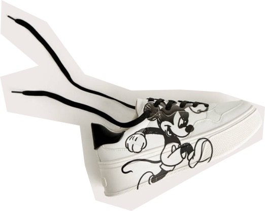 “Mickey gets arty” platform trainers