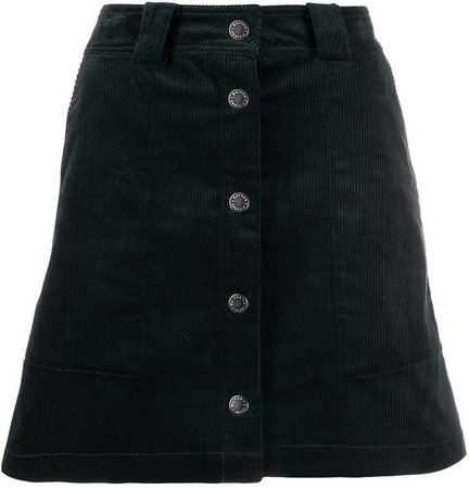 corduroy A-line mini skirt