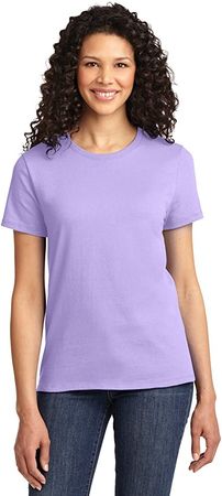 Amazon.com: Port & Company - Ladies Essential Tee L Lavender : Clothing, Shoes & Jewelry