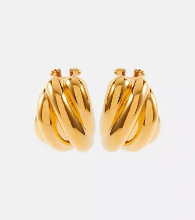 Saturne Clip On Earrings in Gold - Balenciaga | Mytheresa