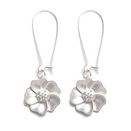 Elegant White Flower Drop Earrings Ethnic Vintage Piercing Earrings for Women online - NewChic