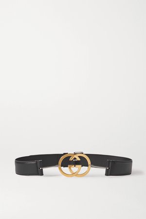 Black Embellished leather belt | Gucci | NET-A-PORTER