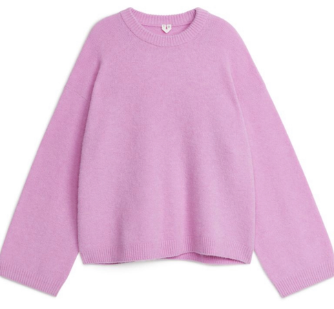 pink knitted sweater