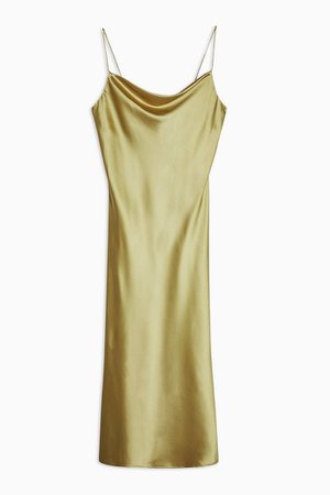 PETITE Cowl Midi Slip Dress | Topshop khaki