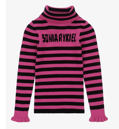 Sonia rykel pink black stripe shirt