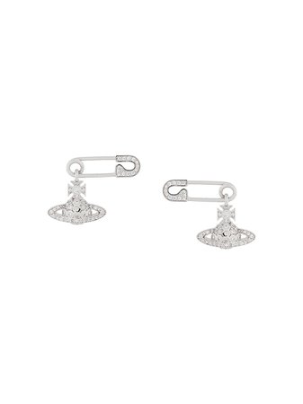 Vivienne Westwood Lucrece safety-pin Orb Earrings - Farfetch