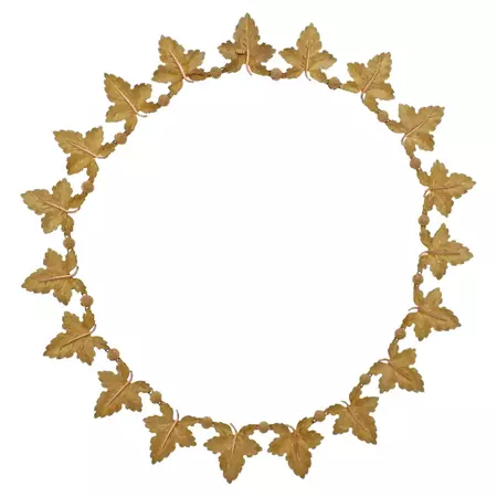 Buccellati Leaf Yellow Gold Necklace For Sale at 1stDibs | buccellati jewelry