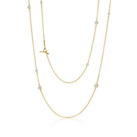 Colar Sprinkle Diamonds by the Yard™ de Elsa Peretti™ em ouro 18k. | Tiffany & Co.