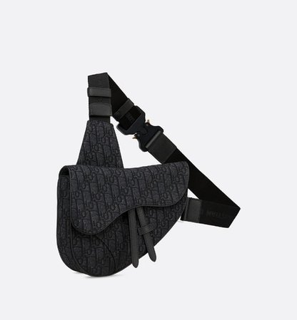 Black Dior Oblique saddle bag - Leather goods - Men's Fashion | DIOR