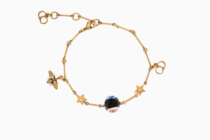 Bracelet "D-Murrine" en métal vieilli doré et verre de Murano - Dior