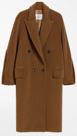 MAX MARA Camel beaver coat