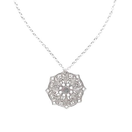 Silver Mandala Necklace | Lucy Ashton Jewellery | Wolf & Badger