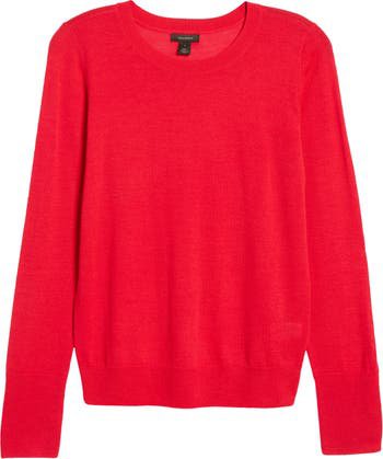 Halogen® Crewneck Merino Wool Blend Sweater | Nordstrom