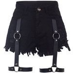 black harness shorts