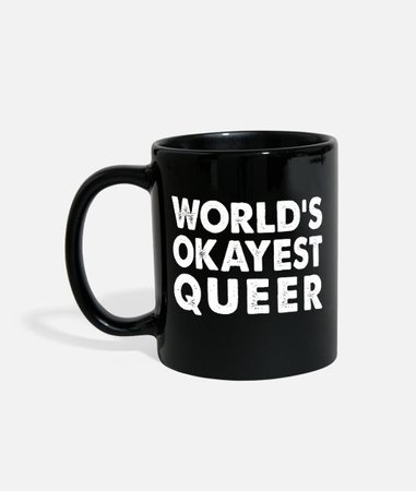 World's Okayest Queer Full Color Mug | Spreadshirt