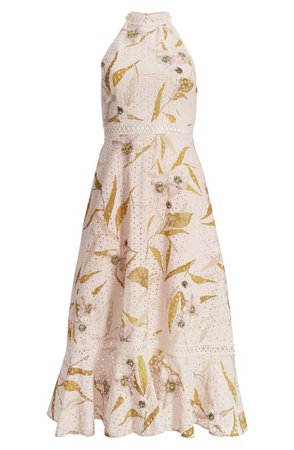 Ted Baker London | Floxyy Cabana Lace Detail Halter Dress | Nordstrom Rack