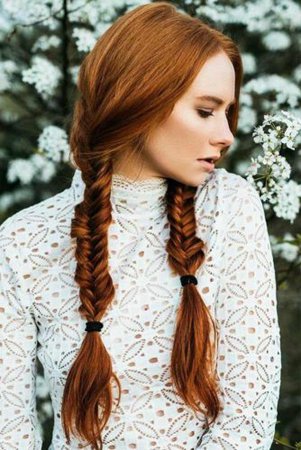 red hair pigtail braids - Google Search