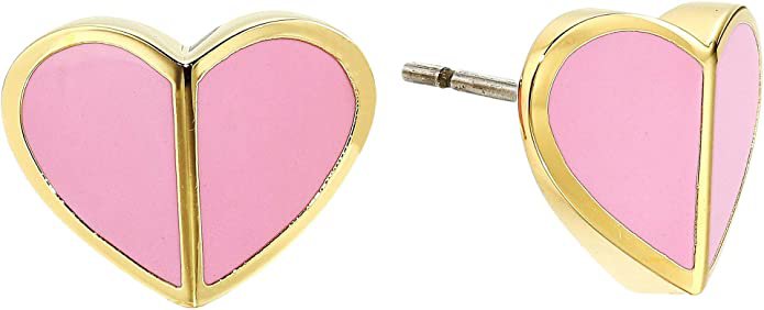 Amazon.com: Kate Spade New York Heritage Spade Small Heart Studs Earrings Rococo Pink One Size: Jewelry