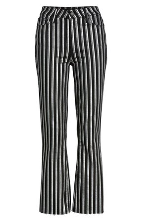 PAIGE Colette High Waist Crop Flare Jeans (Silver Stripe) | Nordstrom