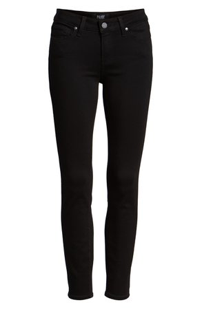 PAIGE Transcend - Verdugo Ankle Ultra Skinny Jeans (Black Shadow) | Nordstrom